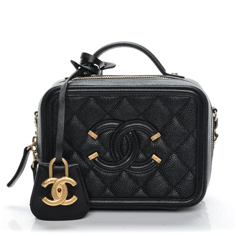 chanel small filigree vanity case|chanel vanity case bag small.